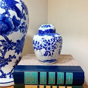 Vintage Mini Blue Chinoiserie Ginger Jar